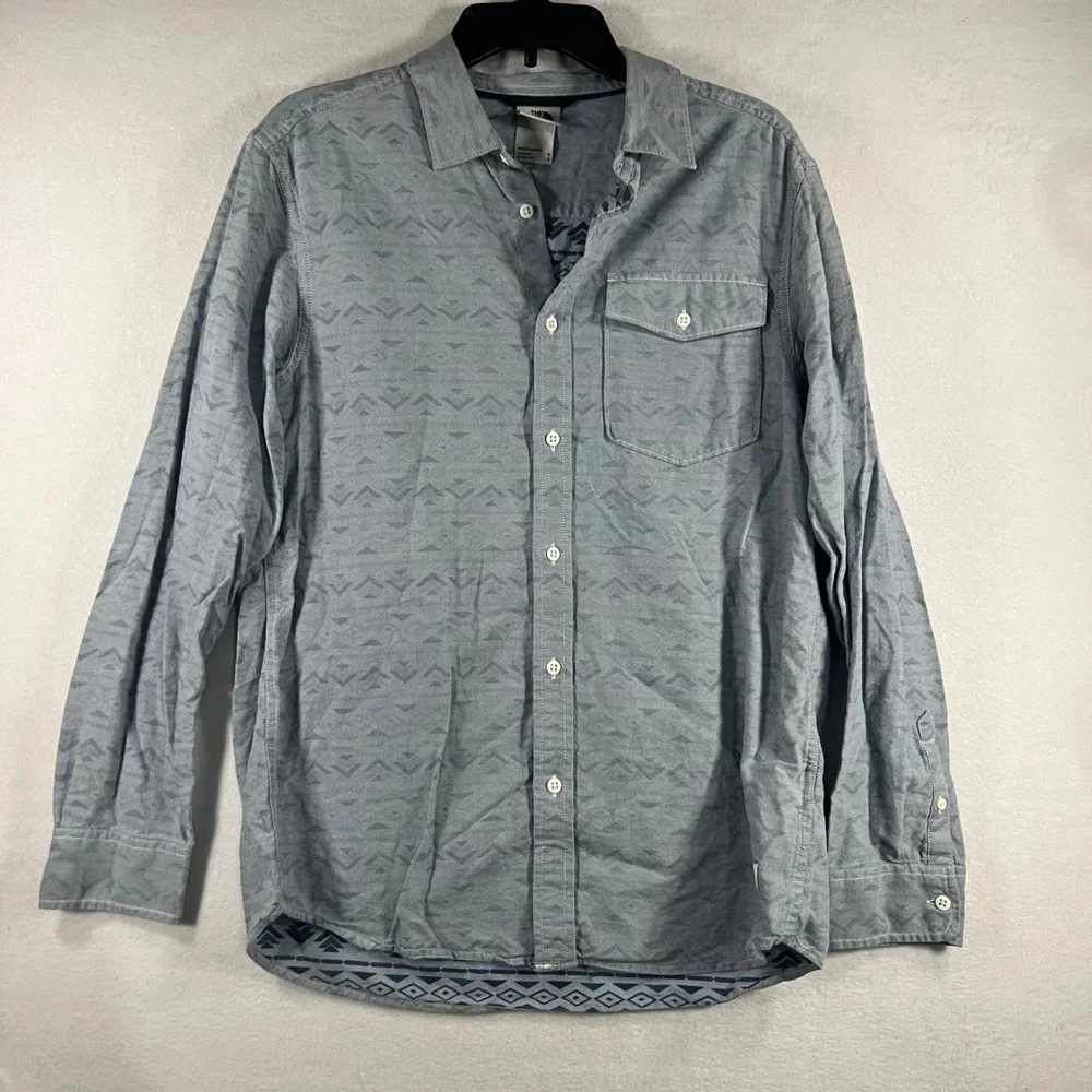 The North Face Mens Geometric Print Button Down Long Sleeve Casual Shirt‎ Size M